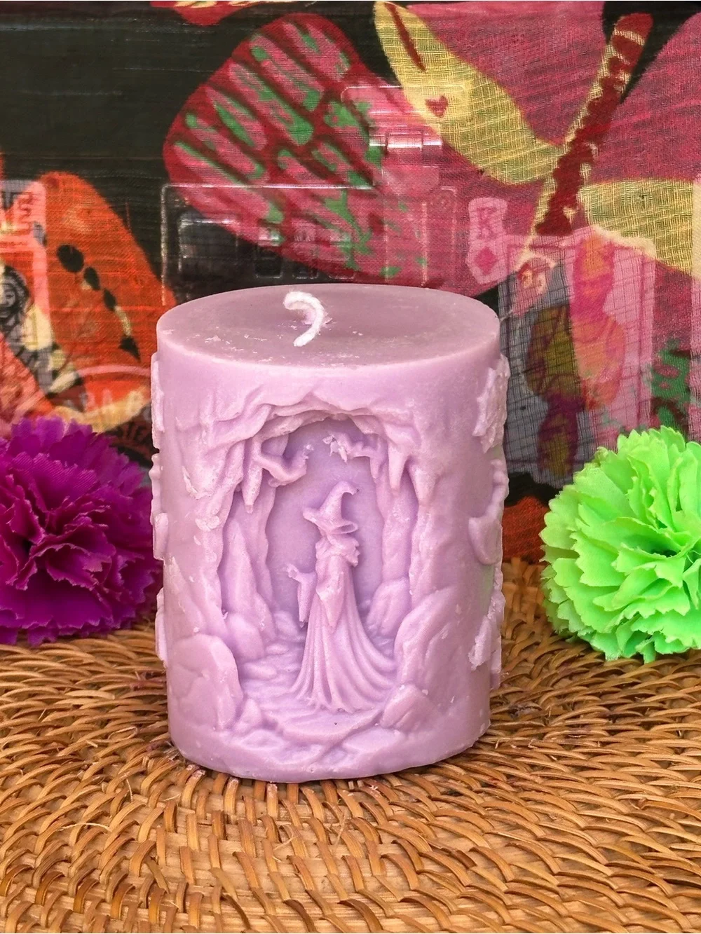 Lavender Witch in the Woods Pillar Candle